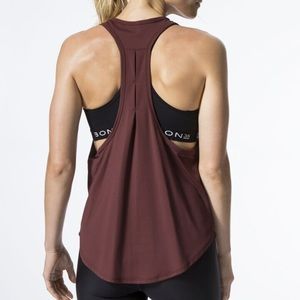 Carbon38 Wine Red Racerback Workout Tank